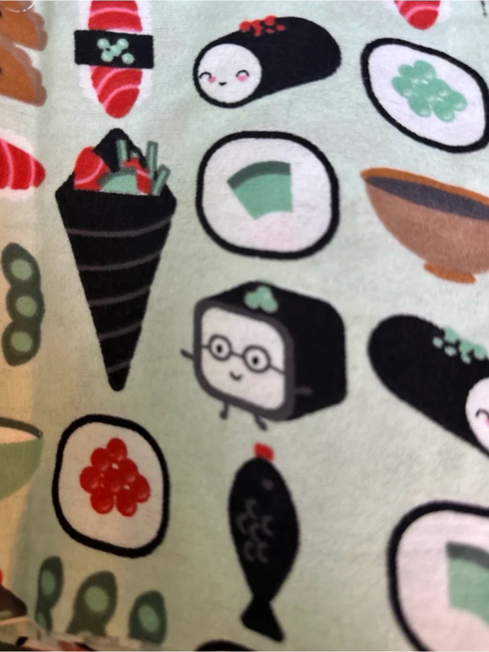Sushi Print Brushed Cotton Fabric